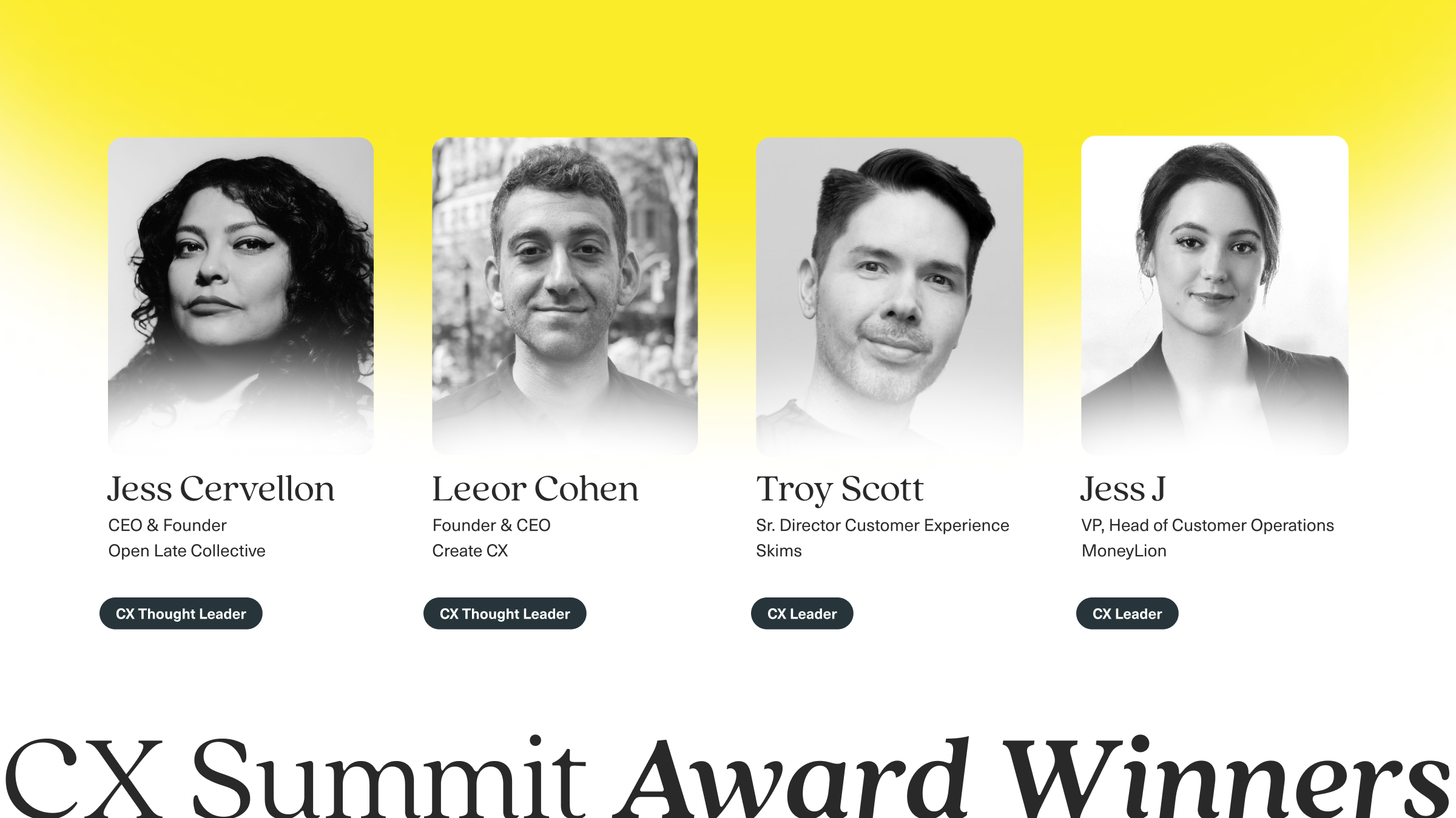 CX Summit Award Winners