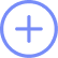 A blue plus sign inside a blue circle on a light gray background.