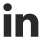 Black LinkedIn logo on a light gray background.