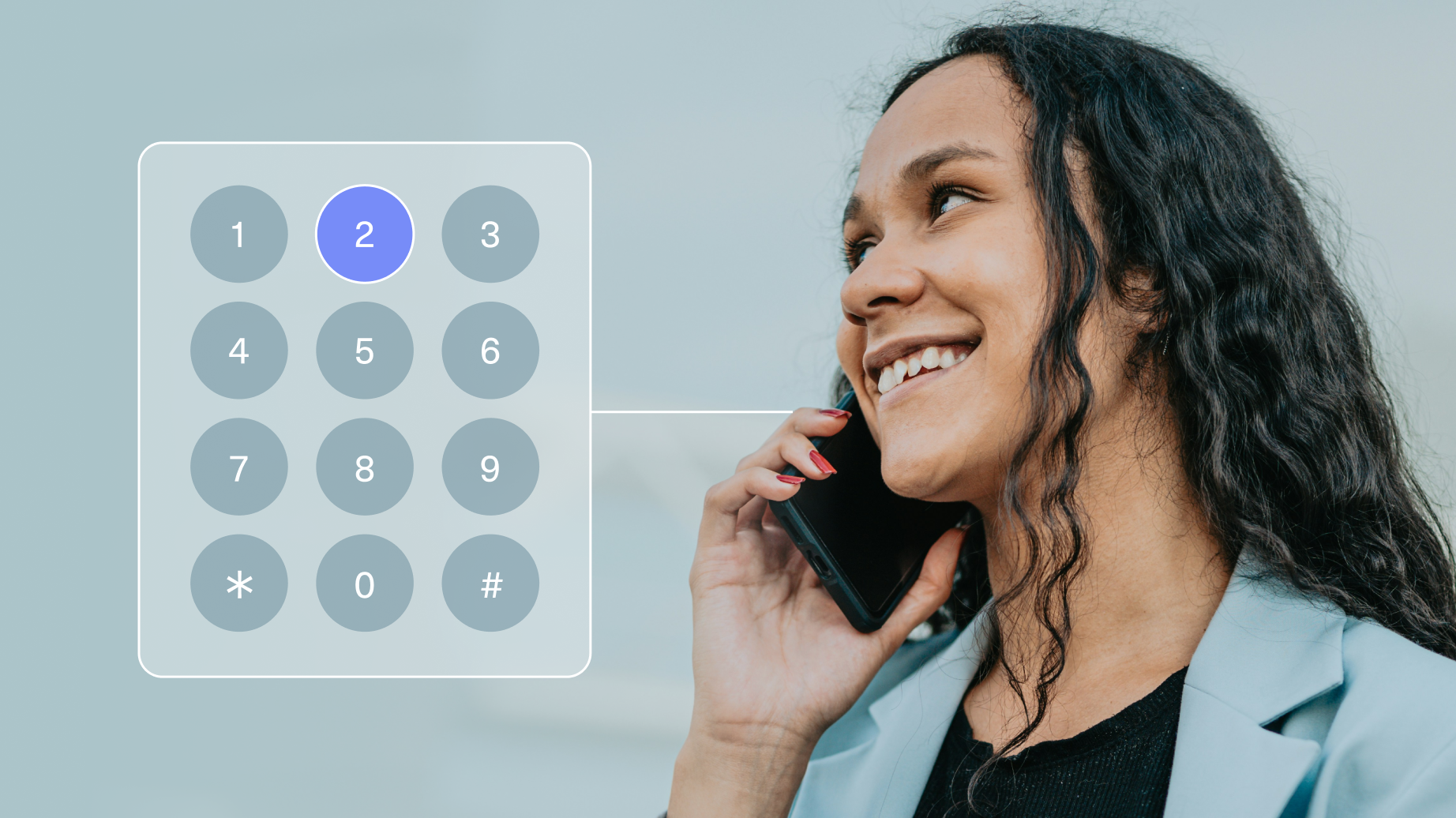 Image of female customer on the phone